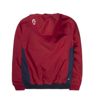 HOODED BOMBER  JACKET 192.EM10.127 NAVY/RED