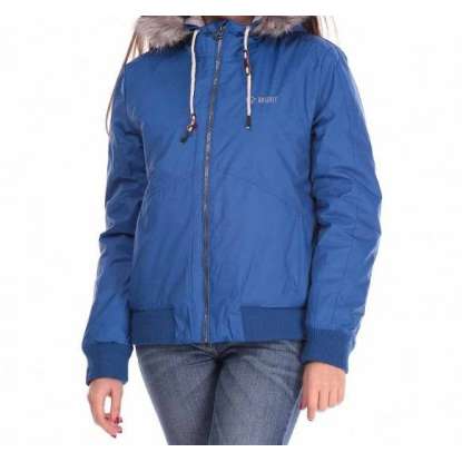 HOODED BOMBER JACKET W1437 ROYAL