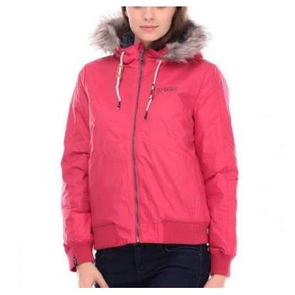 HOODED BOMBER JACKET W1437 FUCHSIA