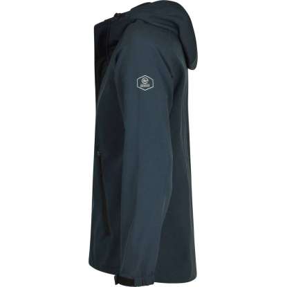 HOODED BONDED SEMI LONG JACKET 182.BM11.53 NAVY