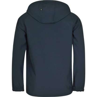 HOODED BONDED SEMI LONG JACKET 182.BM11.53 NAVY