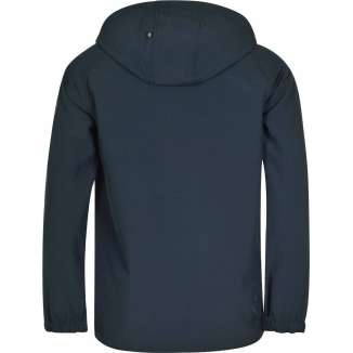 HOODED BONDED SEMI LONG JACKET 182.BM11.53 NAVY