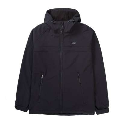 HOOD BONDED SEMI LONG JACKET 192.BM11.72 BLACK