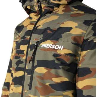 HOODED SEMI LONG JACKET 182.EM10.33 CAMOUFLAGE