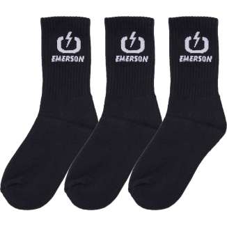 Emerson Unisex 3-Pair Socks 202.EU08.03 BLACK