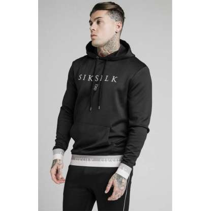 SikSilk Deluxe Overhead Hoodie SS-17006 BLACK