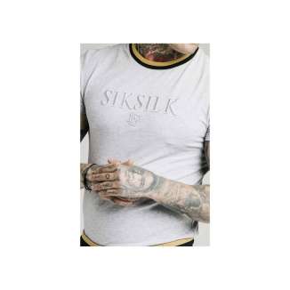SikSilk Tee SS-17973 GREY/BLACK/GOLD