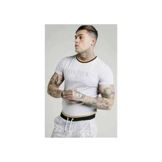 SikSilk Tee SS-17973 GREY/BLACK/GOLD