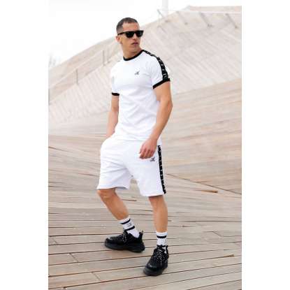 HENRY TAPED LOGO SHORTS 6-055 WHITE