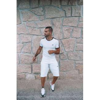 HENRY TAPED LOGO SHORTS 6-055 WHITE