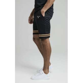 SikSilk Relaxed Mesh Bound Shorts SS-19311 BLACK/GOLD