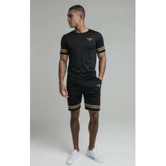 SikSilk Relaxed Mesh Bound Shorts SS-19311 BLACK/GOLD