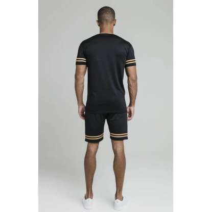 SikSilk Relaxed Mesh Bound Shorts SS-19311 BLACK/GOLD