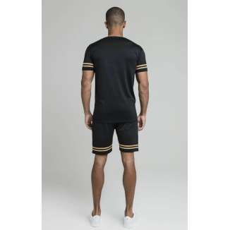 SikSilk Relaxed Mesh Bound Shorts SS-19311 BLACK/GOLD