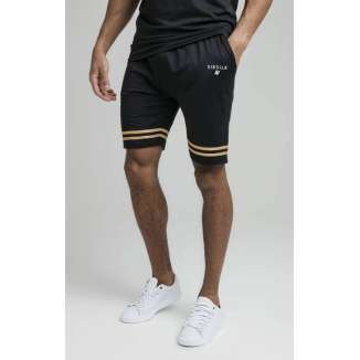 SikSilk Relaxed Mesh Bound Shorts SS-19311 BLACK/GOLD