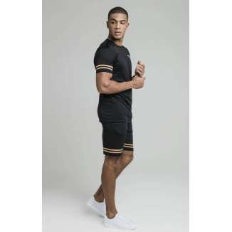 SikSilk Relaxed Mesh Bound Shorts SS-19311 BLACK/GOLD
