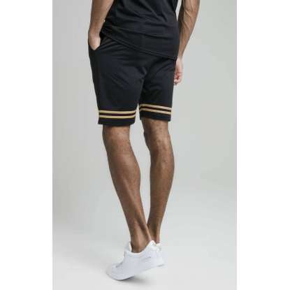 SikSilk Relaxed Mesh Bound Shorts SS-19311 BLACK/GOLD