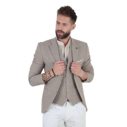 Stefan σακάκι 1009 ss21 BEIGE