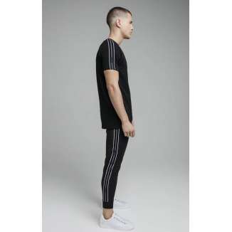 SikSilk Status Tape Cuffed Pants SS-18690 BLACK