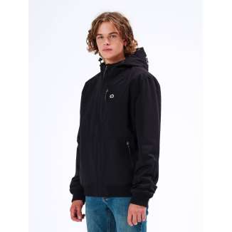 HOODED BOMBER JACKET 20-212.EM10.28 BLACK