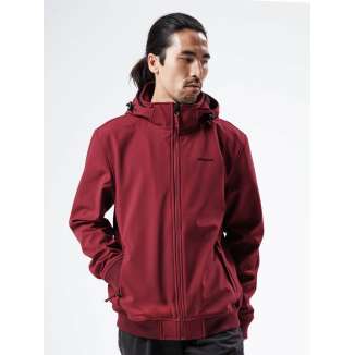 DETACHABLE HOOD BONDED BOMBER JACKET 20-212.EM11.08 WILDBERRY