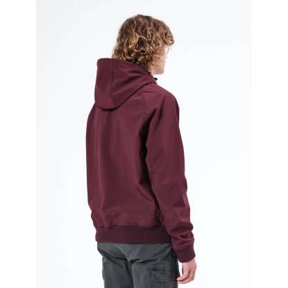 HOODED BONDED BOMBER JACKET 212.EM11.71 WINE