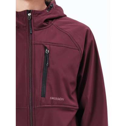 HOODED BONDED BOMBER JACKET 212.EM11.71 WINE