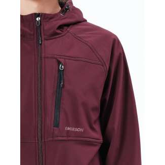 HOODED BONDED BOMBER JACKET 212.EM11.71 WINE