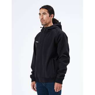 HOODED BONDED BOMBER JACKET WITH ZIP POCKETS 212.EM11.40 BLACK