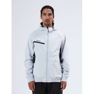 HOODED BONDED BOMBER JACKET WITH ZIP POCKETS 212.EM11.40 ICE/GREY