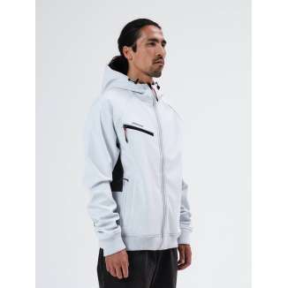 HOODED BONDED BOMBER JACKET WITH ZIP POCKETS 212.EM11.40 ICE/GREY