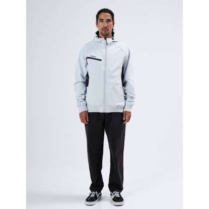 HOODED BONDED BOMBER JACKET WITH ZIP POCKETS 212.EM11.40 ICE/GREY