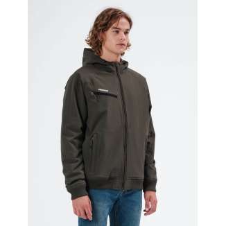 HOODED BOMBER JACKET 212.EM10.40 ARMY GREEN