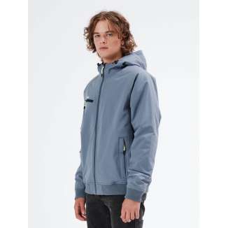 HOODED BOMBER JACKET 212.EM10.40 STONE GREY