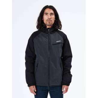 RAGLAN HOODED JACKET 212.EM10.70 EBONY/BLACK
