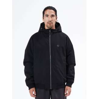 HOODED RAGLAN SHERPA BOMBER JACKET 212.EM10.116 BLACK