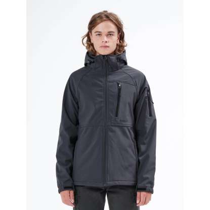 DETACHABLE HOOD BONDED JACKET 212.EM11.42 DARK GREY