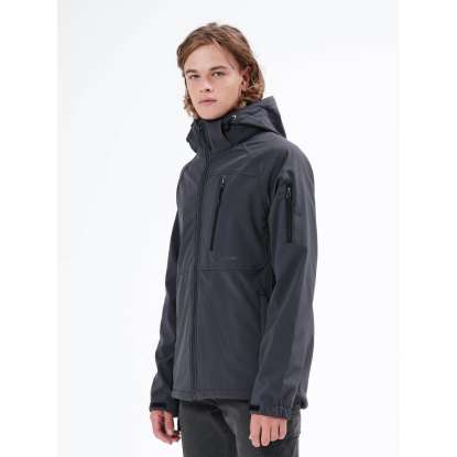 DETACHABLE HOOD BONDED JACKET 212.EM11.42 DARK GREY