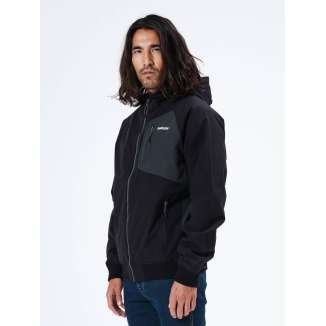 RAGLAN HOODED BOMBER JACKET 212.EM10.32 BLACK/EBONY