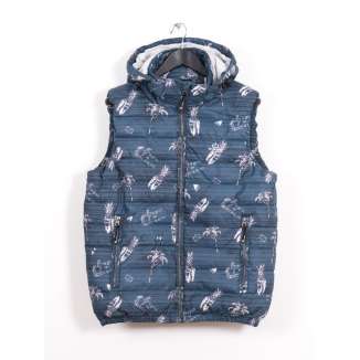 HOODED VEST JACKET SMR1632 BLUE