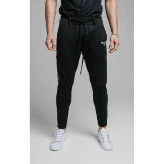 SikSilk Fitted Smart Crown Pants SS-19261 BLACK/GOLD