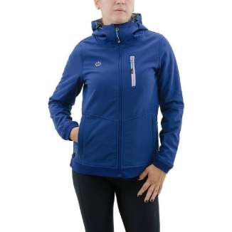HOODED BONDED SEMI LONG JACKET 182.EW11.102 ROYAL