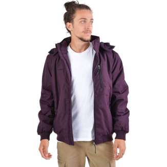 DETACHABLE  HOOD BOMBER JACKET 192.EM10.138 WINE