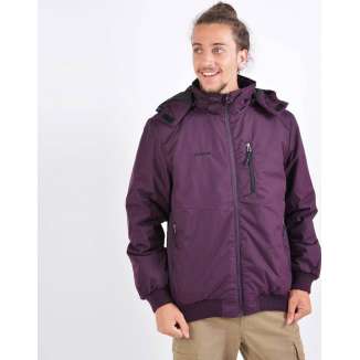 DETACHABLE  HOOD BOMBER JACKET 192.EM10.138 WINE