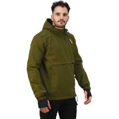 PULLOVER ZIP HOODED JACKET 202.EM10.68 OLIVE