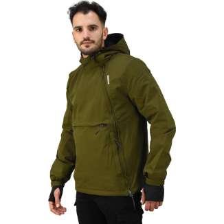 PULLOVER ZIP HOODED JACKET 202.EM10.68 OLIVE