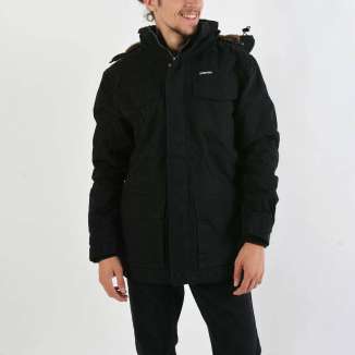 Cotton Padded Long Hooded Jacket 182.EM12.05 BLACK