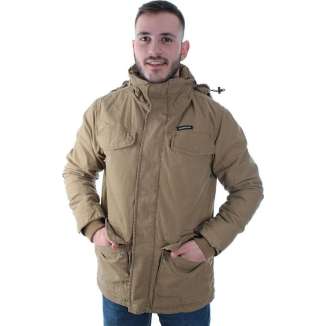 Cotton Padded Long Hooded Jacket 182.EM12.05 BEIGE