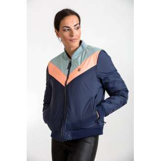 BASIC BOMBER JACKET 182.BW10.73 NAVY/ORANGE/MIST
