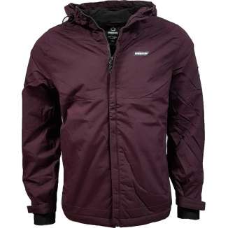 HOODED SEMI LONG JACKET 192.EM10.03 BORDEAUX